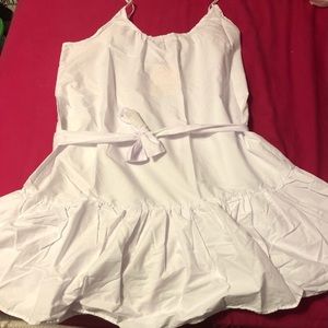 White spaghetti strap dress